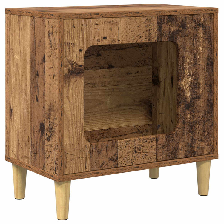 Vidaxxl maison pour chat vieux bois 51 x 30 x 52 cm bois traité