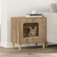 Vidaxxl maison pour chat chêne fabriqué à la main 51 x 30 x 52 cm bois d'ingénierie