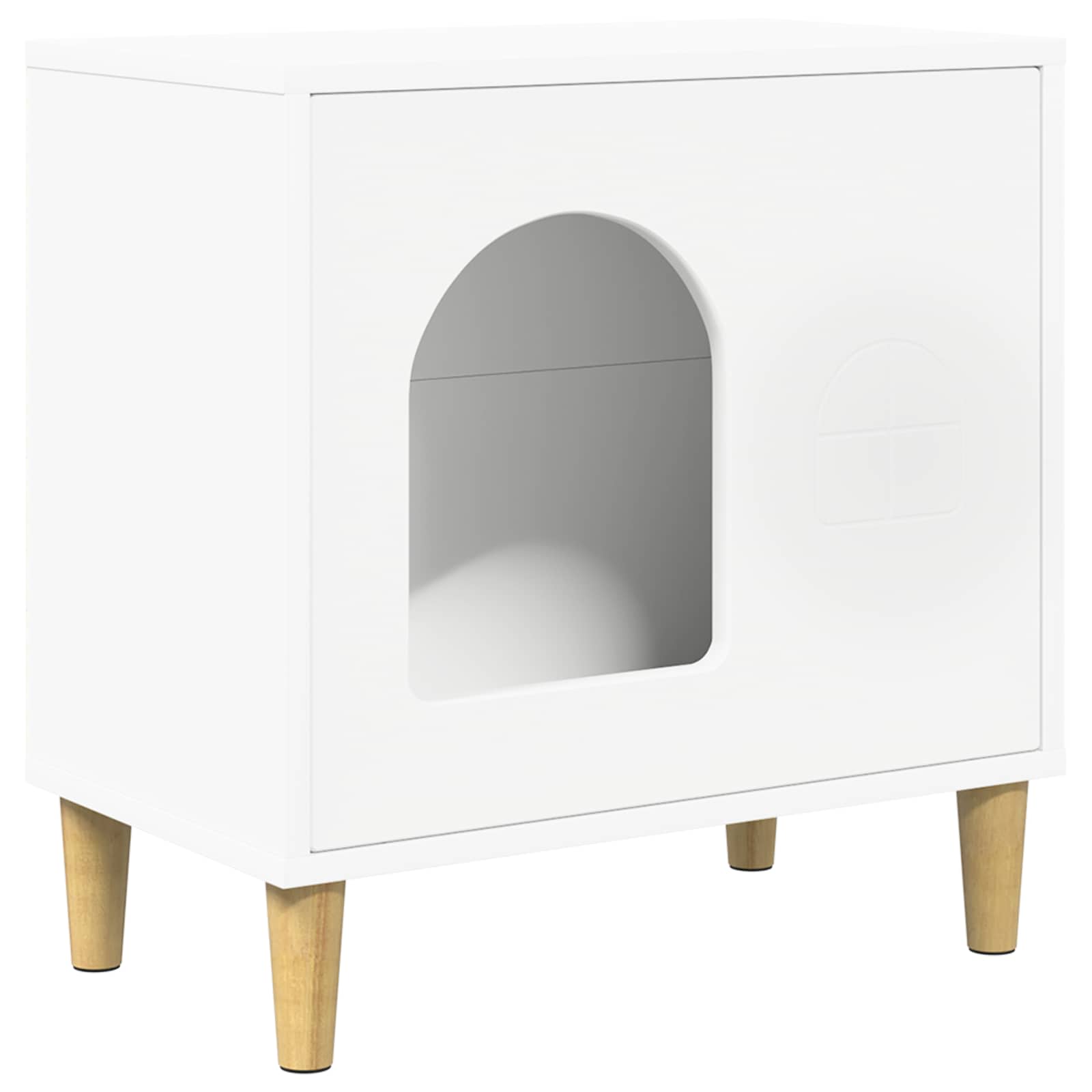 Vidaxx maison pour chat blanc 51 x 30 x 52 cm bois d'ingénierie