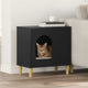 Vidaxxl maison pour chat noir 51 x 30 x 52 cm en bois travaillé