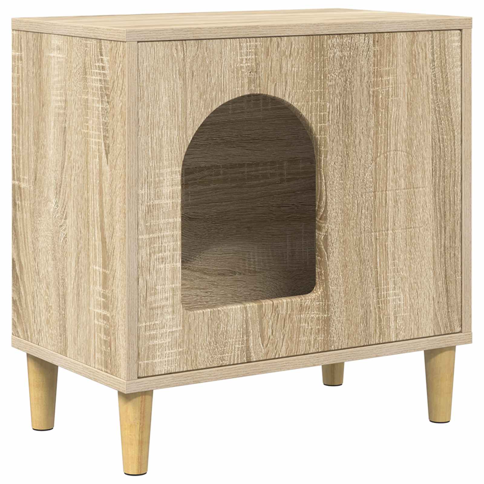 Vidaxl maison pour chat sonoma 51 x 30 x 52 cm bois travaillé