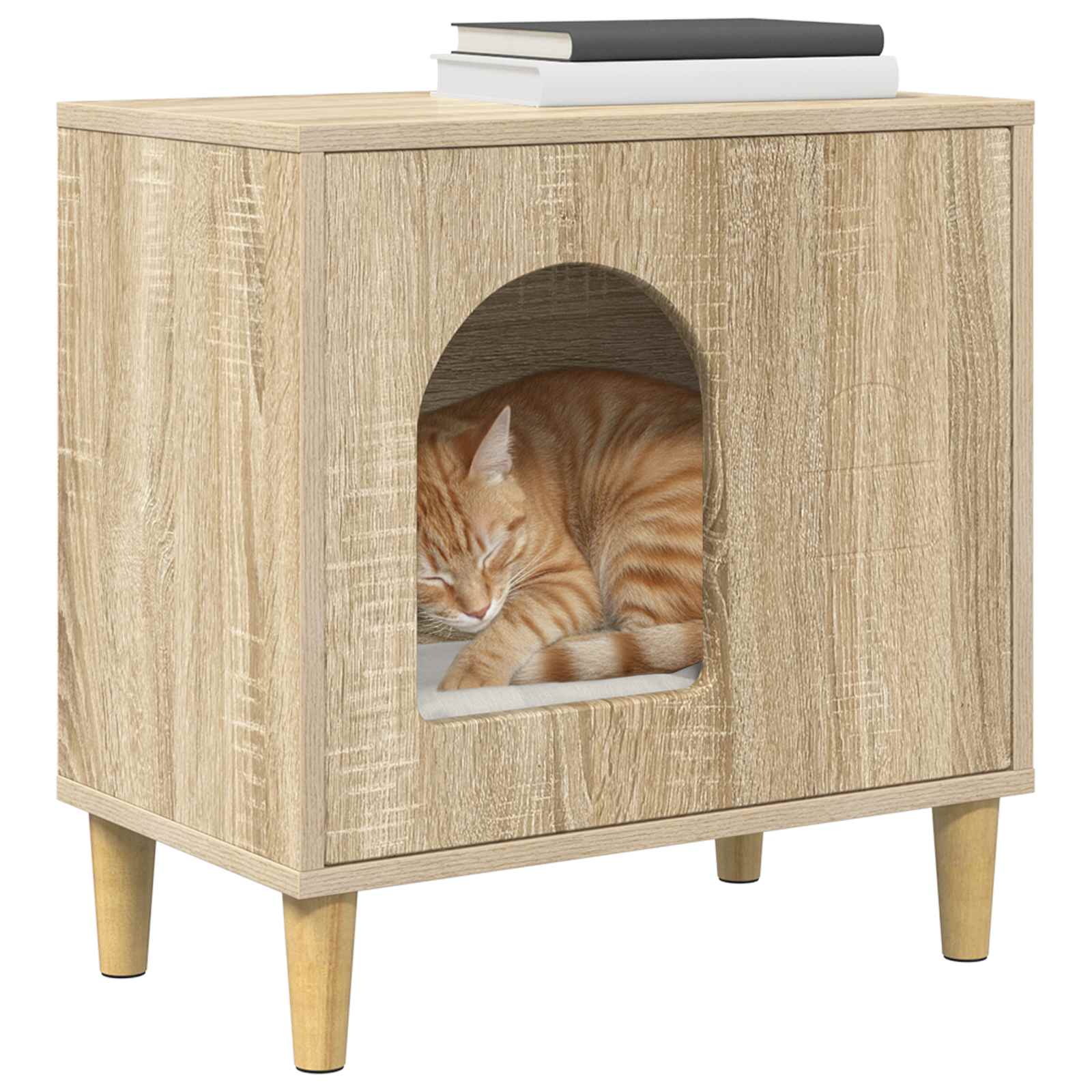 Vidaxl maison pour chat sonoma 51 x 30 x 52 cm bois travaillé