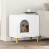 Vidaxxl maison pour chat blanc brillant 51 x 30 x 52 cm bois fini