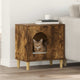 Vidaxxl maison pour chat chêne fumé 51 x 30 x 52 cm bois traité