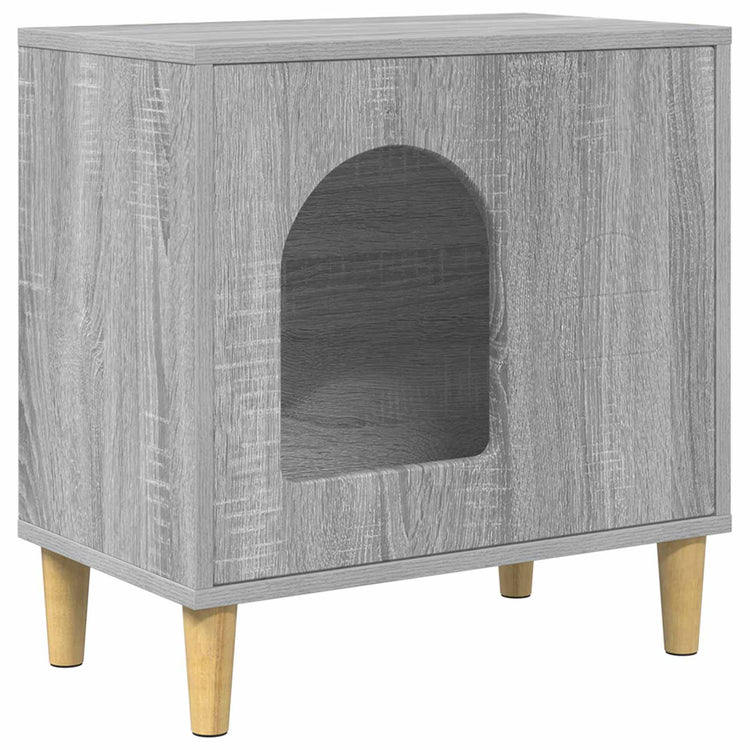 Vidaxl maison pour chat gris sonoma 51 x 30 x 52 cm bois d'ingénierie