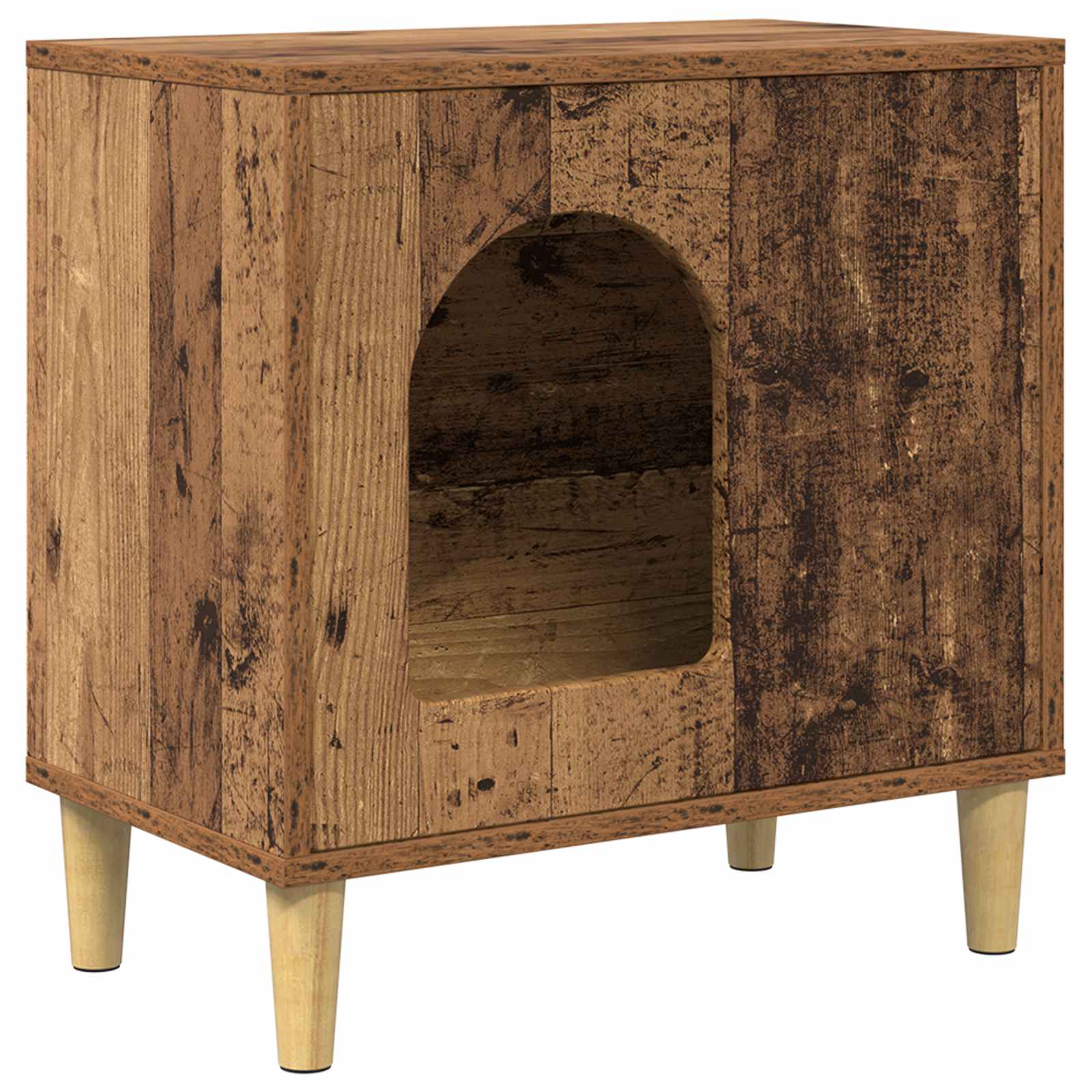 Vidaxxl maison pour chat vieux bois 51 x 30 x 52 cm bois traité