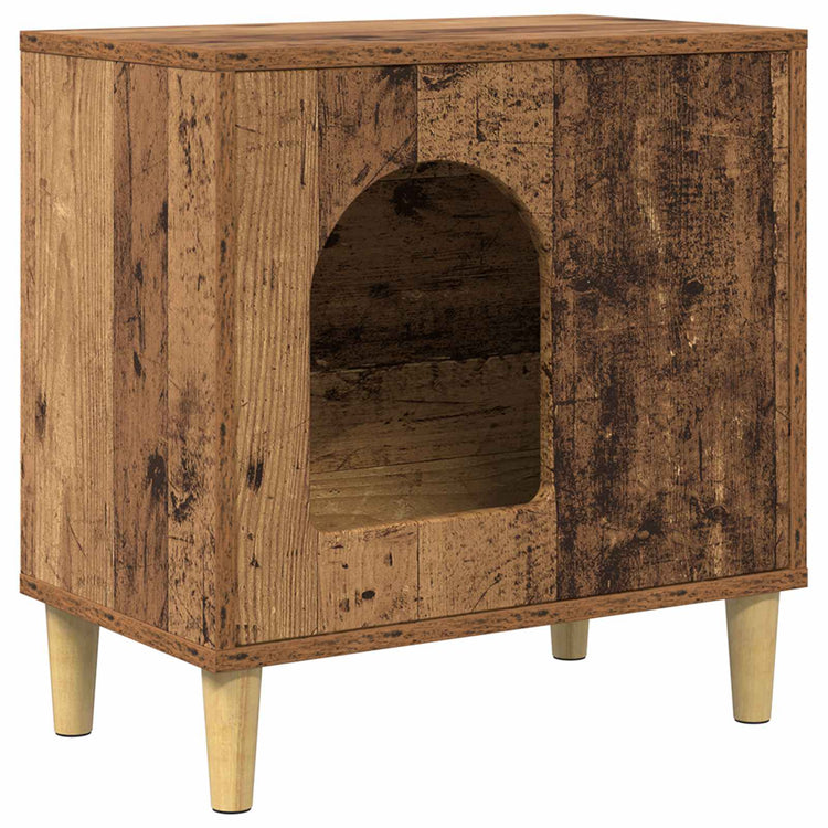 Vidaxxl maison pour chat vieux bois 51 x 30 x 52 cm bois traité