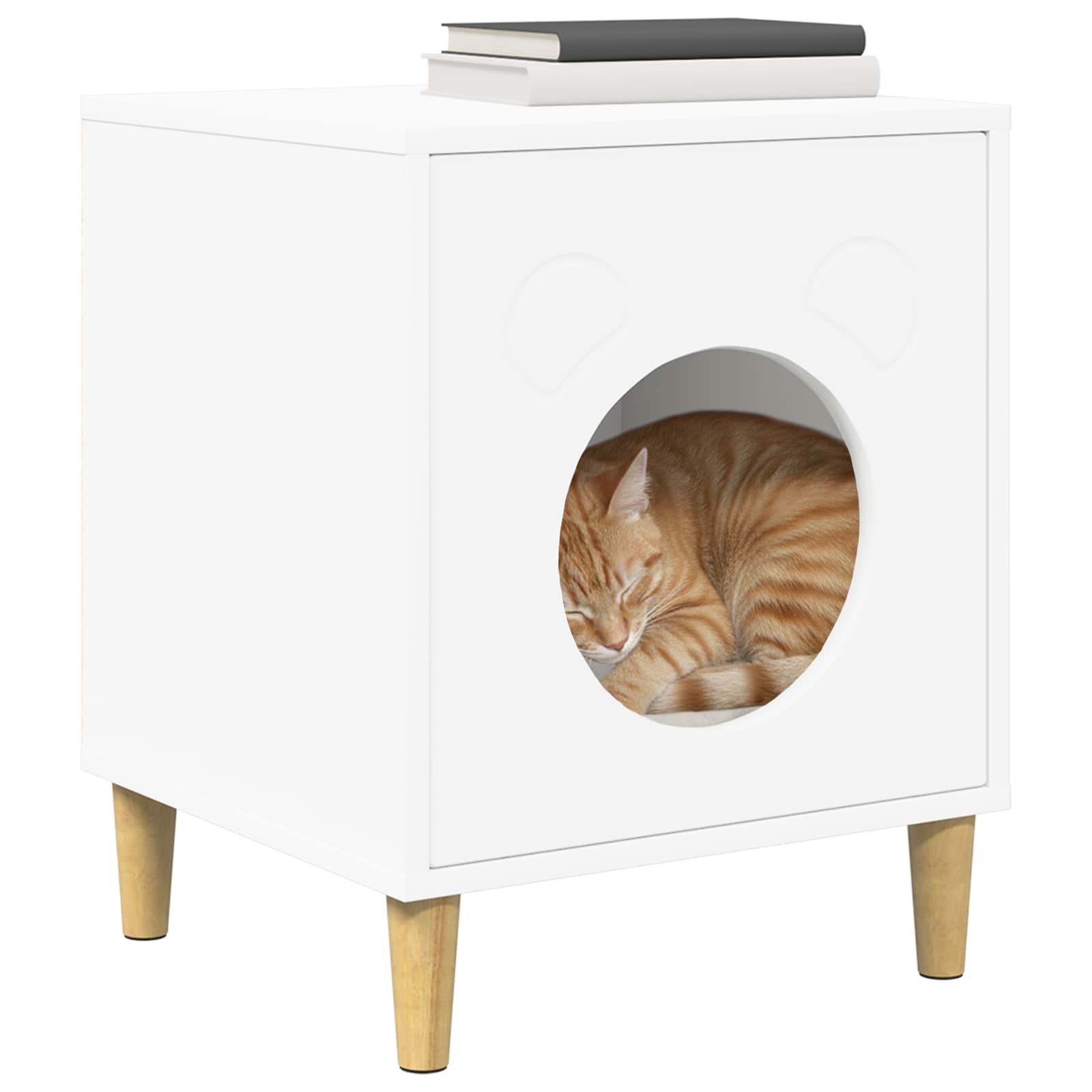 Vidaxx maison pour chat blanc 42,5 x 40 x 53 cm bois d'ingénierie