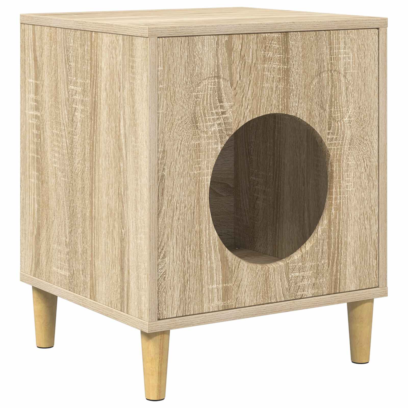 Vidaxl maison pour chat sonoma 42,5 x 40 x 53 cm en bois travaillé