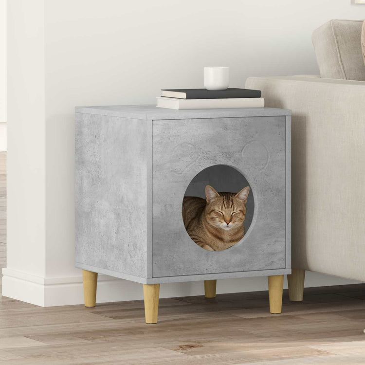 Vidaxx maison pour chat béton 42,5 x 40 x 53 cm bois traité