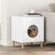 Vidaxxl maison pour chat blanc brillant 42,5 x 40 x 53 cm bois fini