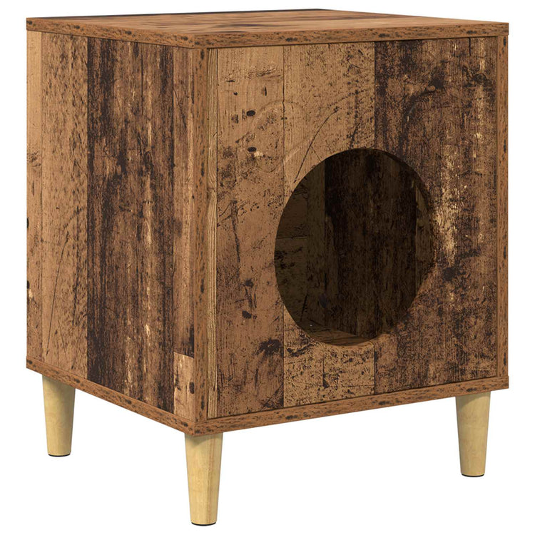 Vidaxxl maison pour chat vieux bois 42,5 x 40 x 53 cm bois traité