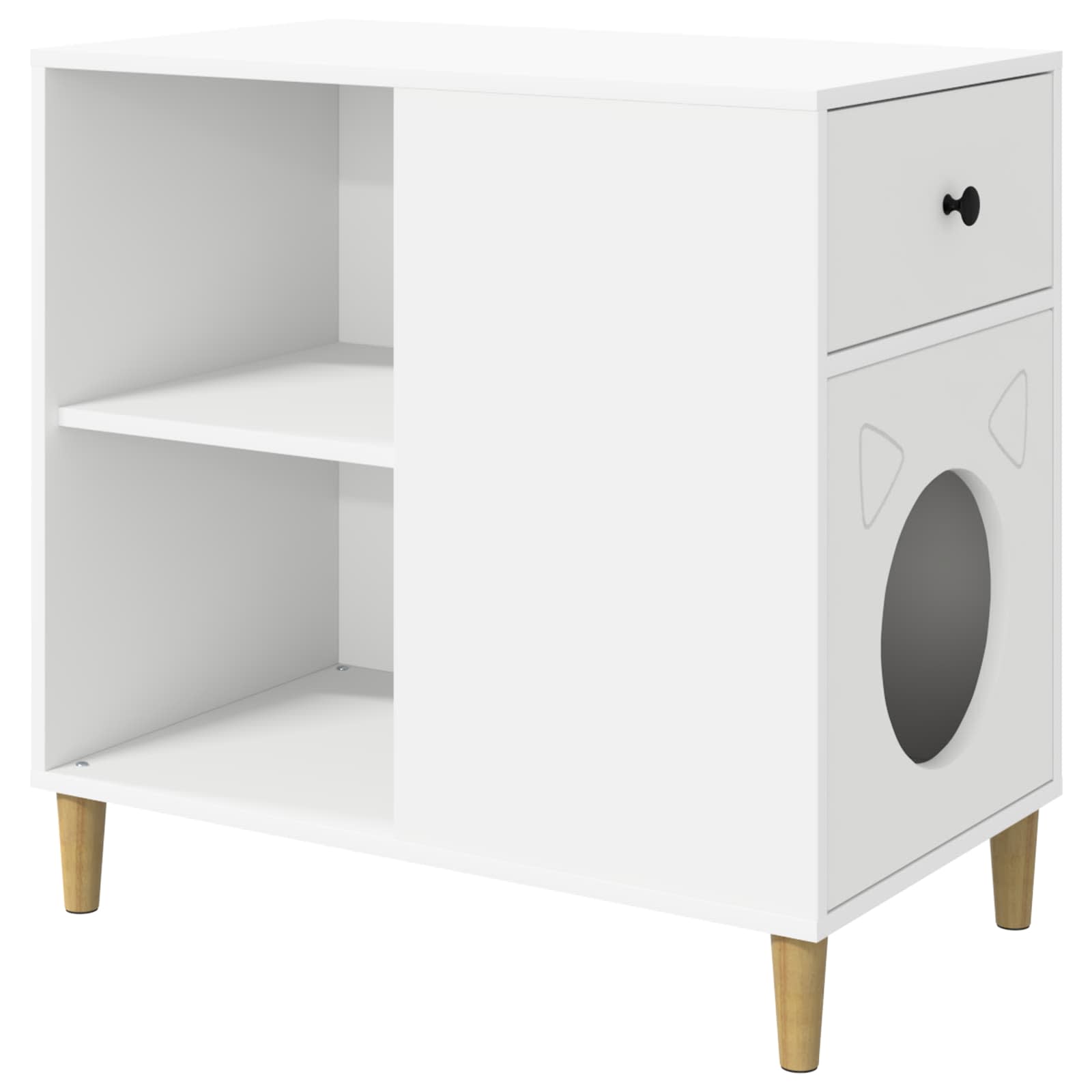 Vidaxx maison pour chat blanc 72 x 42,5 x 70 cm bois d'ingénierie