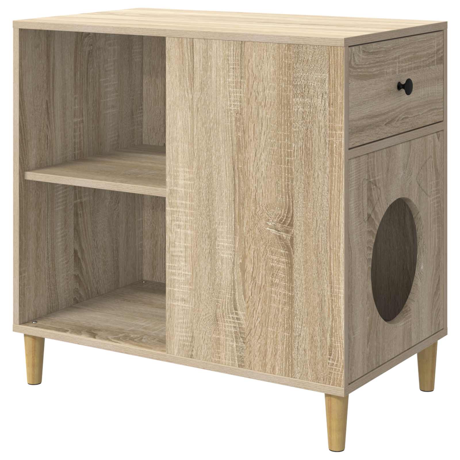 Vidaxl maison pour chat sonoma 72 x 42,5 x 70 cm bois travaillé