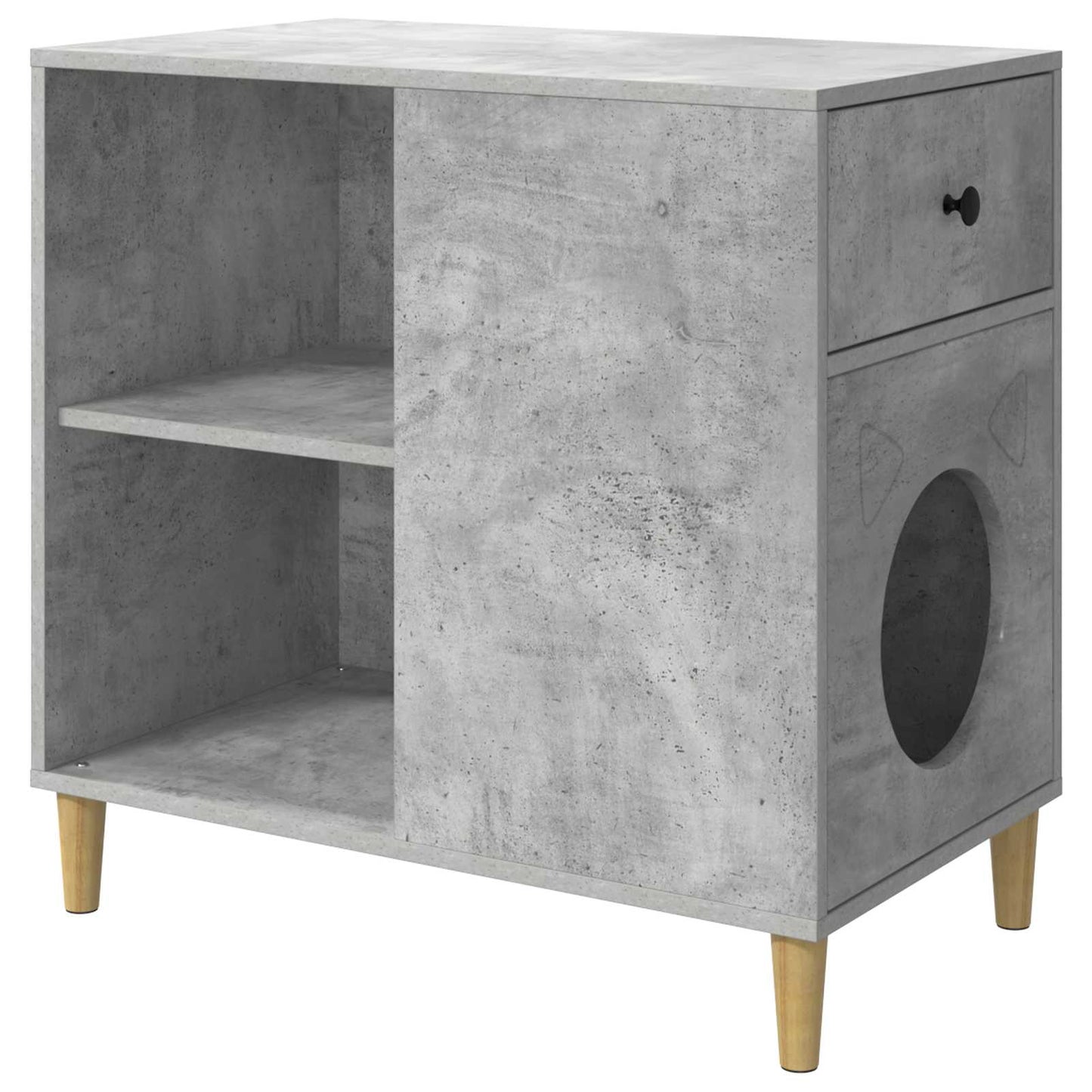 Vidaxx maison pour chat béton 72 x 42,5 x 70 cm bois traité