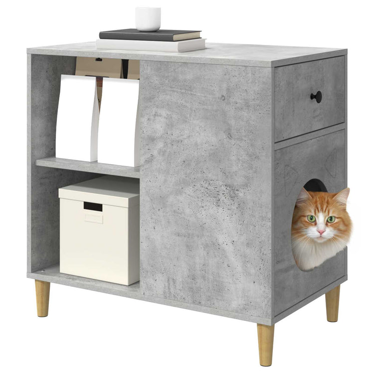 Vidaxx maison pour chat béton 72 x 42,5 x 70 cm bois traité