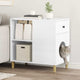 Vidaxxl maison pour chat blanc brillant 72 x 42,5 x 70 cm bois fini