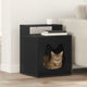 Vidaxxl maison pour chat noir 42,5 x 40 x 53,5 cm en bois travaillé