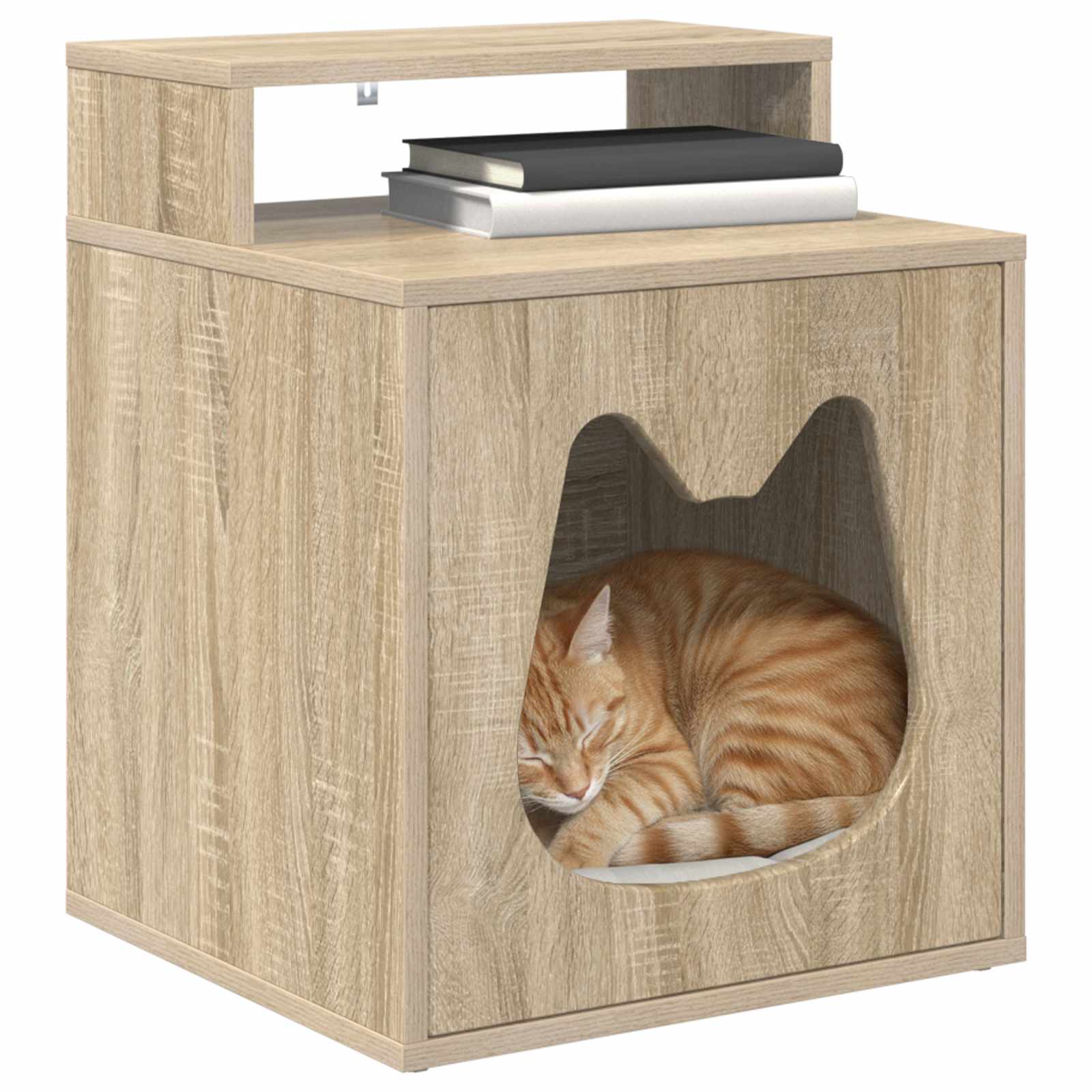 Vidaxl maison pour chat sonoma 42,5 x 40 x 53,5 cm bois travaillé