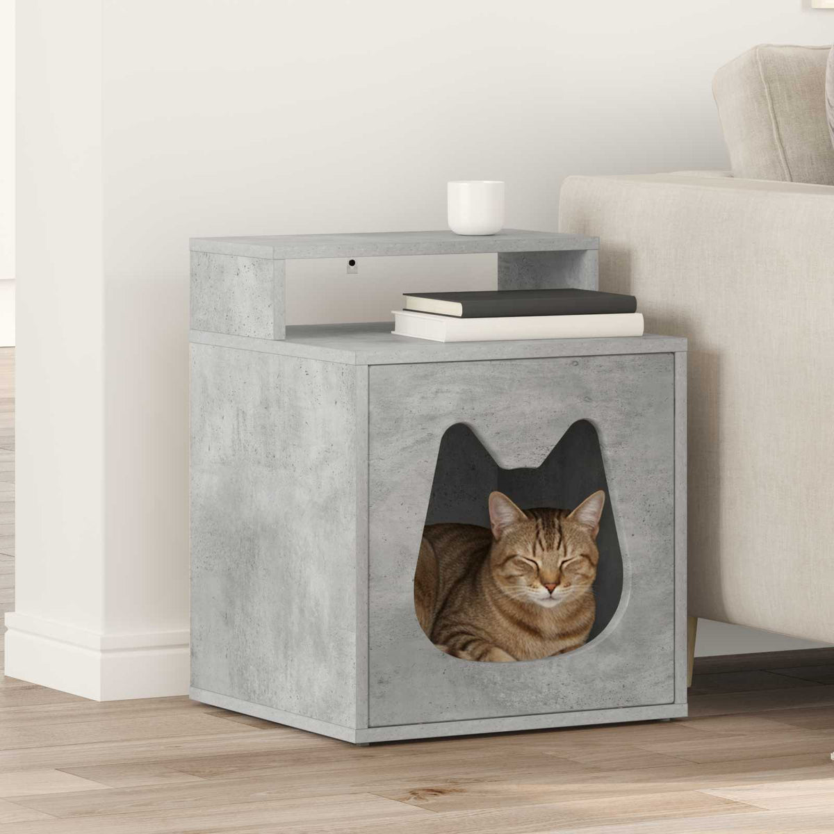 Vidaxx maison pour chat béton 42,5 x 40 x 53,5 cm bois traité