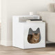 Vidaxxl maison pour chat blanc brillant 42,5 x 40 x 53,5 cm bois fini