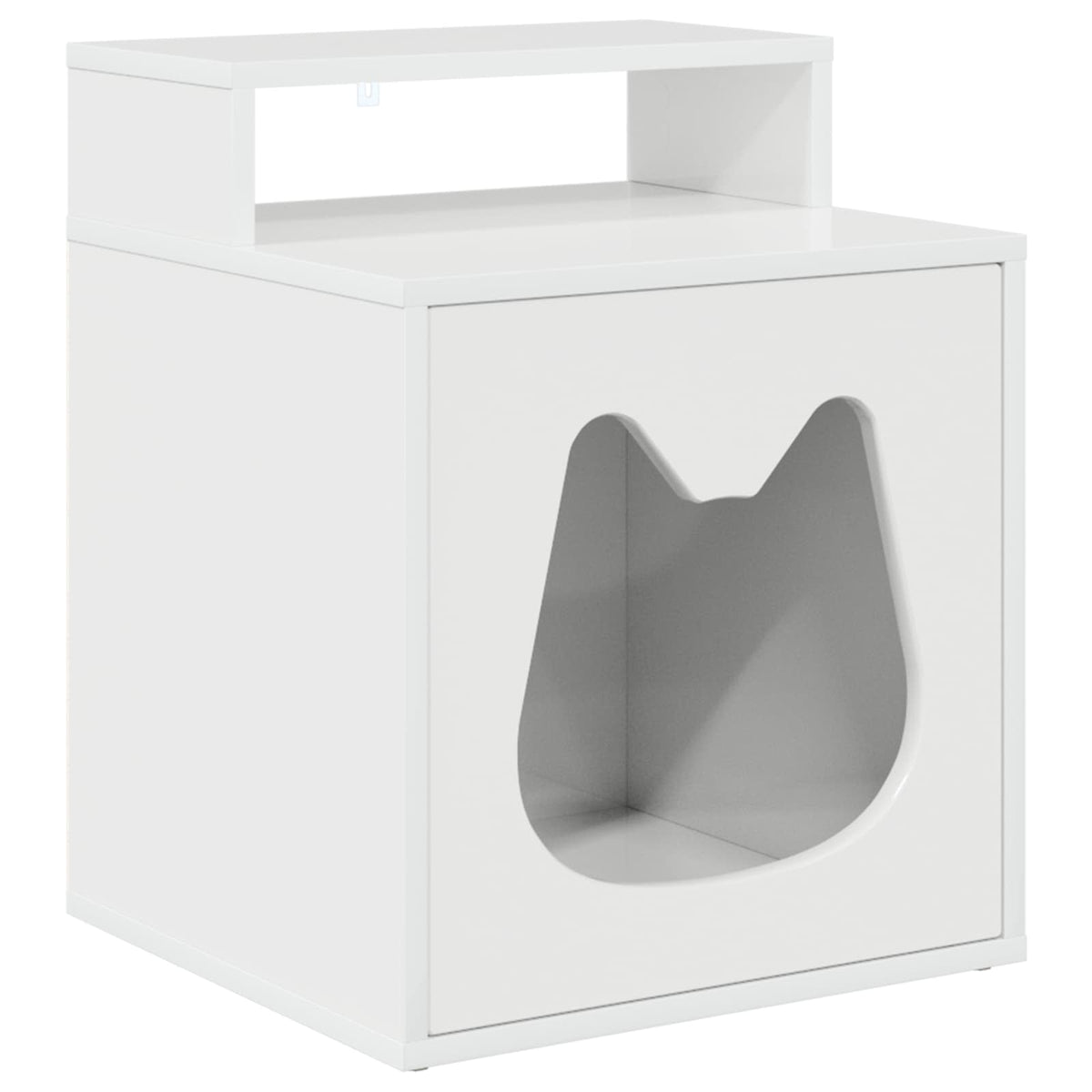 Vidaxxl maison pour chat blanc brillant 42,5 x 40 x 53,5 cm bois fini