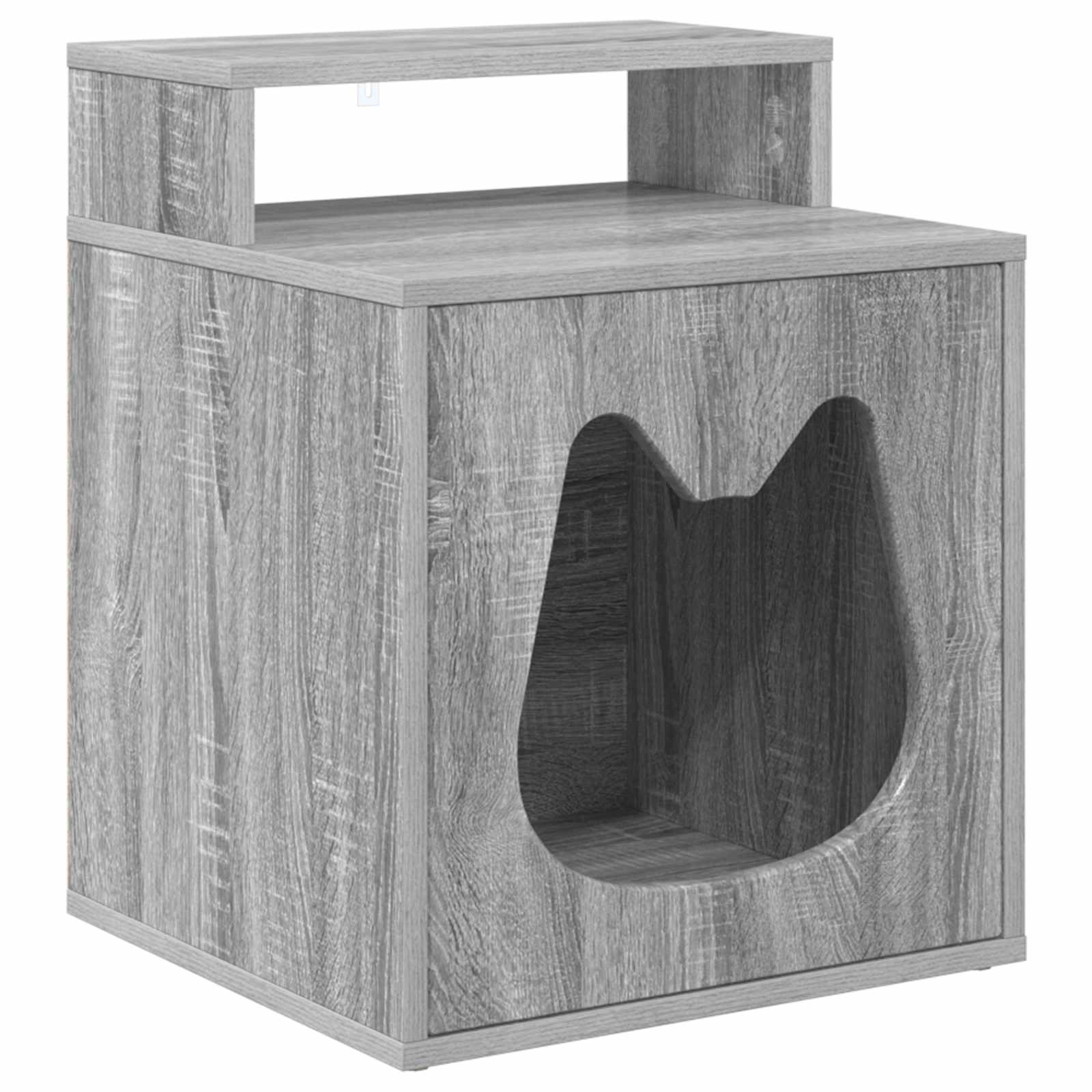 Vidaxl maison pour chat gris sonoma 42,5 x 40 x 53,5 cm bois travaillé