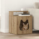 Vidaxxl maison pour chat chêne fabriqué à la main 42,5 x 40 x 53,5 cm bois d'ingénierie