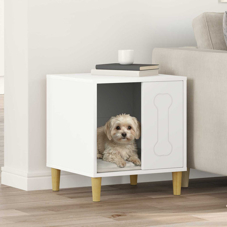 Vidaxxl niche pour chien blanc 44 x 42 x 49 cm bois d'ingénierie