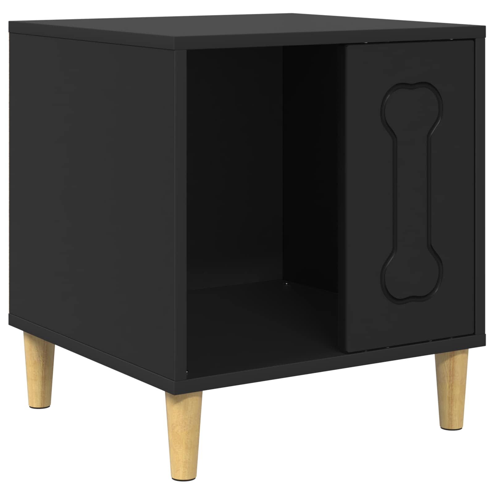Vidaxxl niche pour chien noir 44 x 42 x 49 cm en bois travaillé