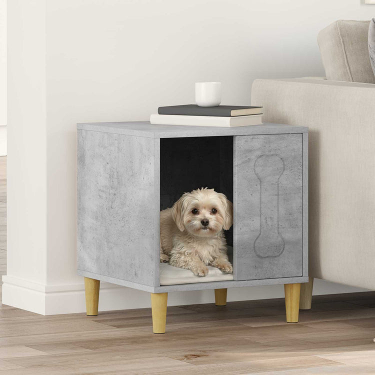 Vidaxxl niche pour chien béton 44 x 42 x 49 cm bois transformé