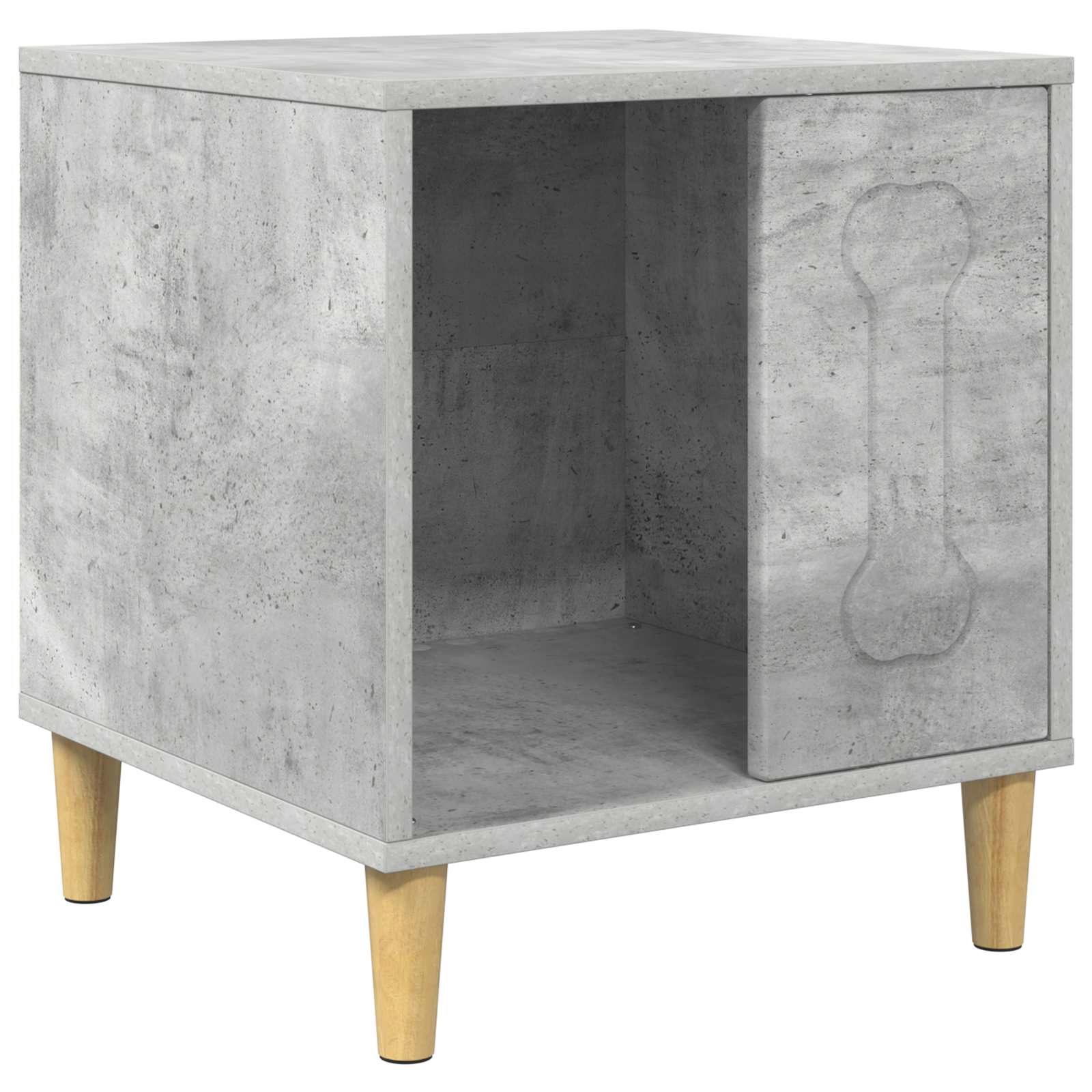 Vidaxxl niche pour chien béton 44 x 42 x 49 cm bois transformé