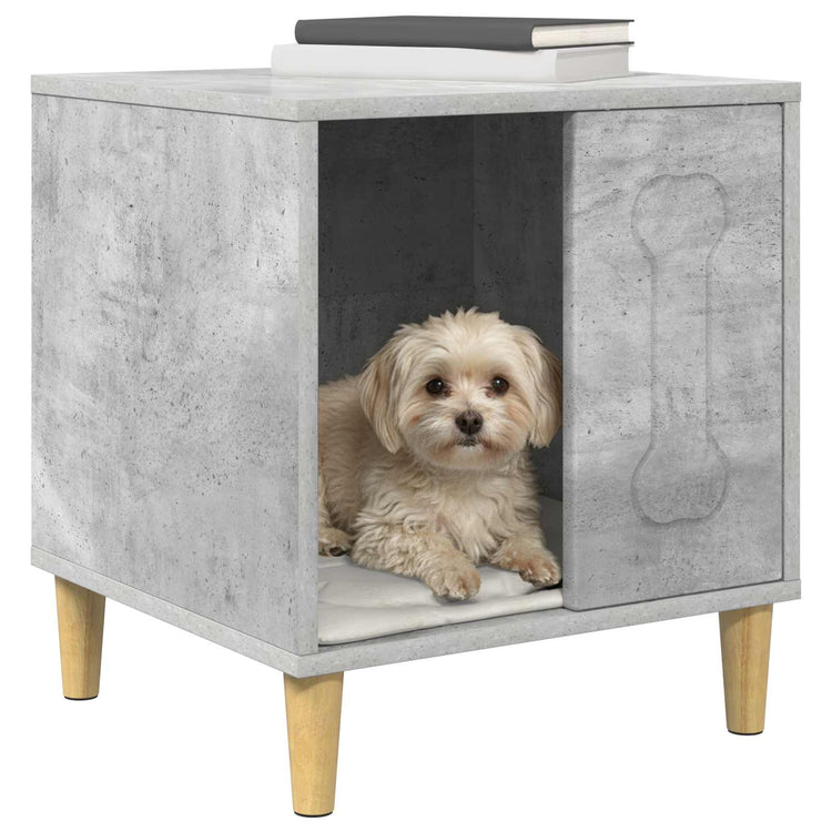 Vidaxxl niche pour chien béton 44 x 42 x 49 cm bois transformé