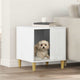Vidaxxl niche pour chien blanc brillant 44 x 42 x 49 cm bois fini