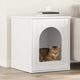 Vidaxx maison pour chat blanc 53 x 52 x 62 cm en bois travaillé