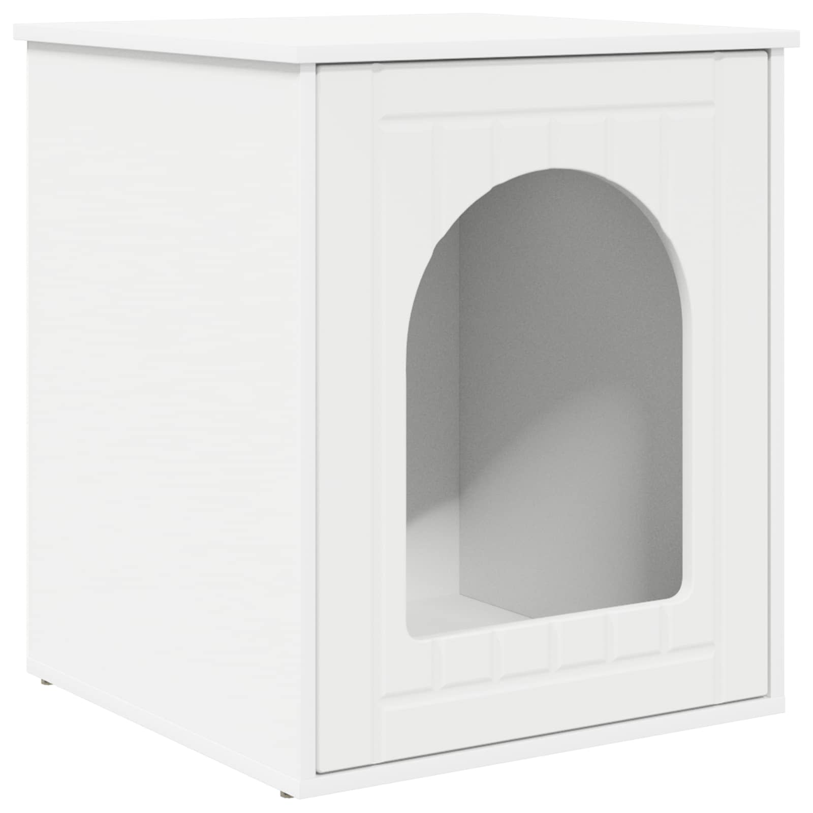 Vidaxx maison pour chat blanc 53 x 52 x 62 cm en bois travaillé
