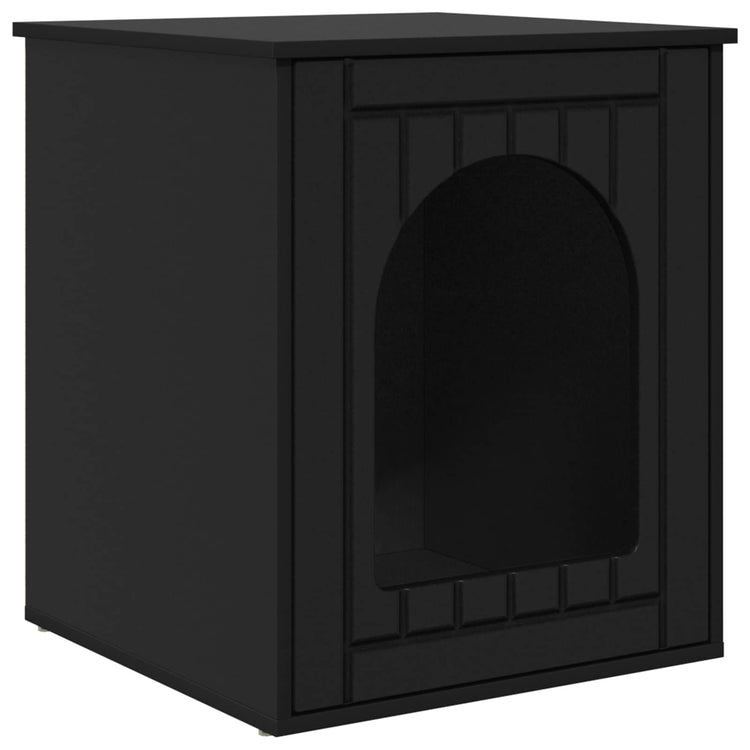 Vidaxxl maison pour chat noir 53 x 52 x 62 cm bois fini