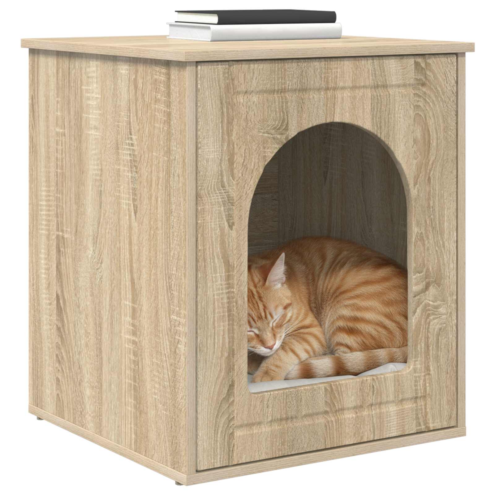 Vidaxl maison pour chat sonoma 53 x 52 x 62 cm bois travaillé