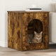 Vidaxxl maison pour chat chêne fumé 53 x 52 x 62 cm bois traité