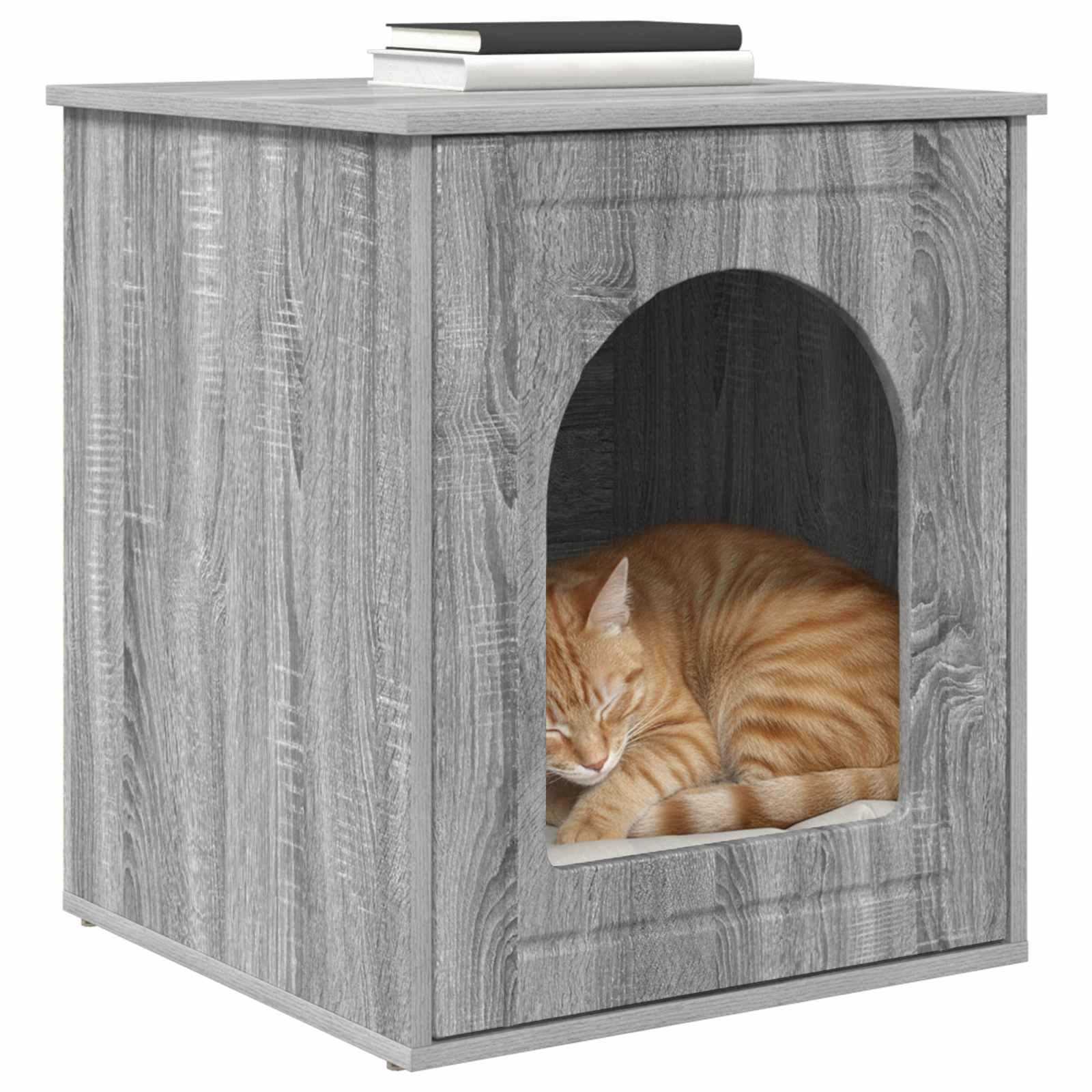 Vidaxl maison pour chat gris sonoma 53 x 52 x 62 cm bois travaillé
