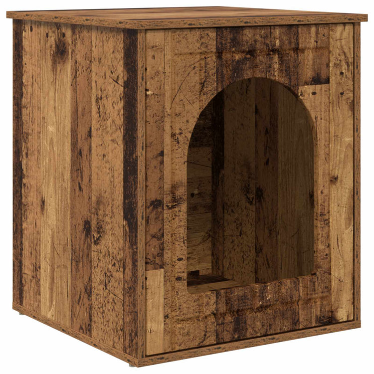 Vidaxxl maison pour chat vieux bois 53 x 52 x 62 cm bois traité