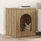 Vidaxxl maison pour chat chêne fabriqué à la main 53 x 52 x 62 cm bois d'ingénierie