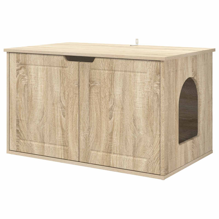 Vidaxl maison pour chat sonoma 85 x 55 x 50,5 cm bois travaillé