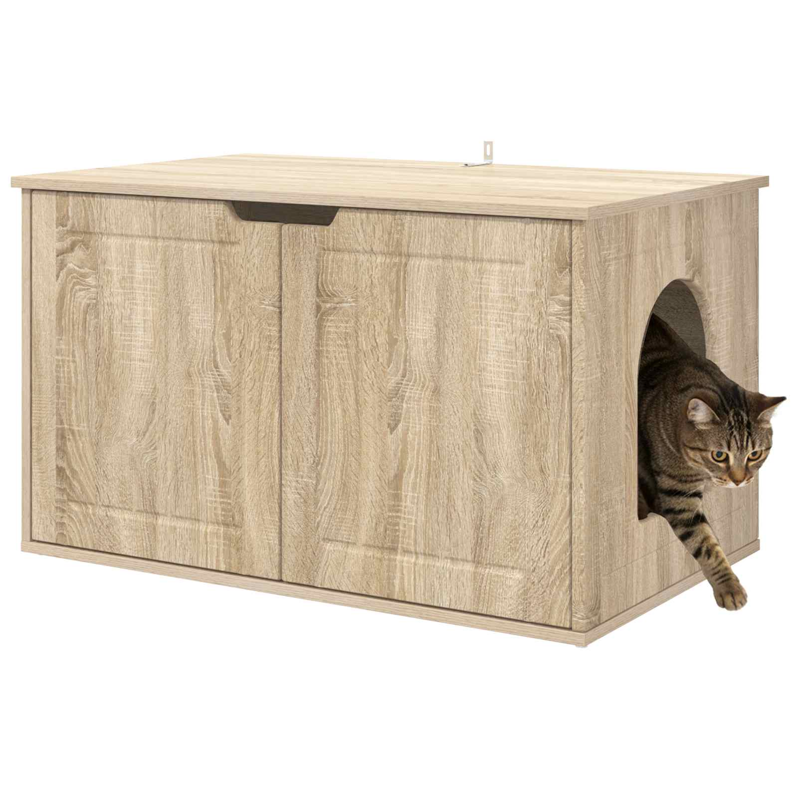 Vidaxl maison pour chat sonoma 85 x 55 x 50,5 cm bois travaillé