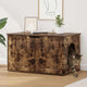 Vidaxxl maison pour chat chêne fumé 85 x 55 x 50,5 cm bois traité