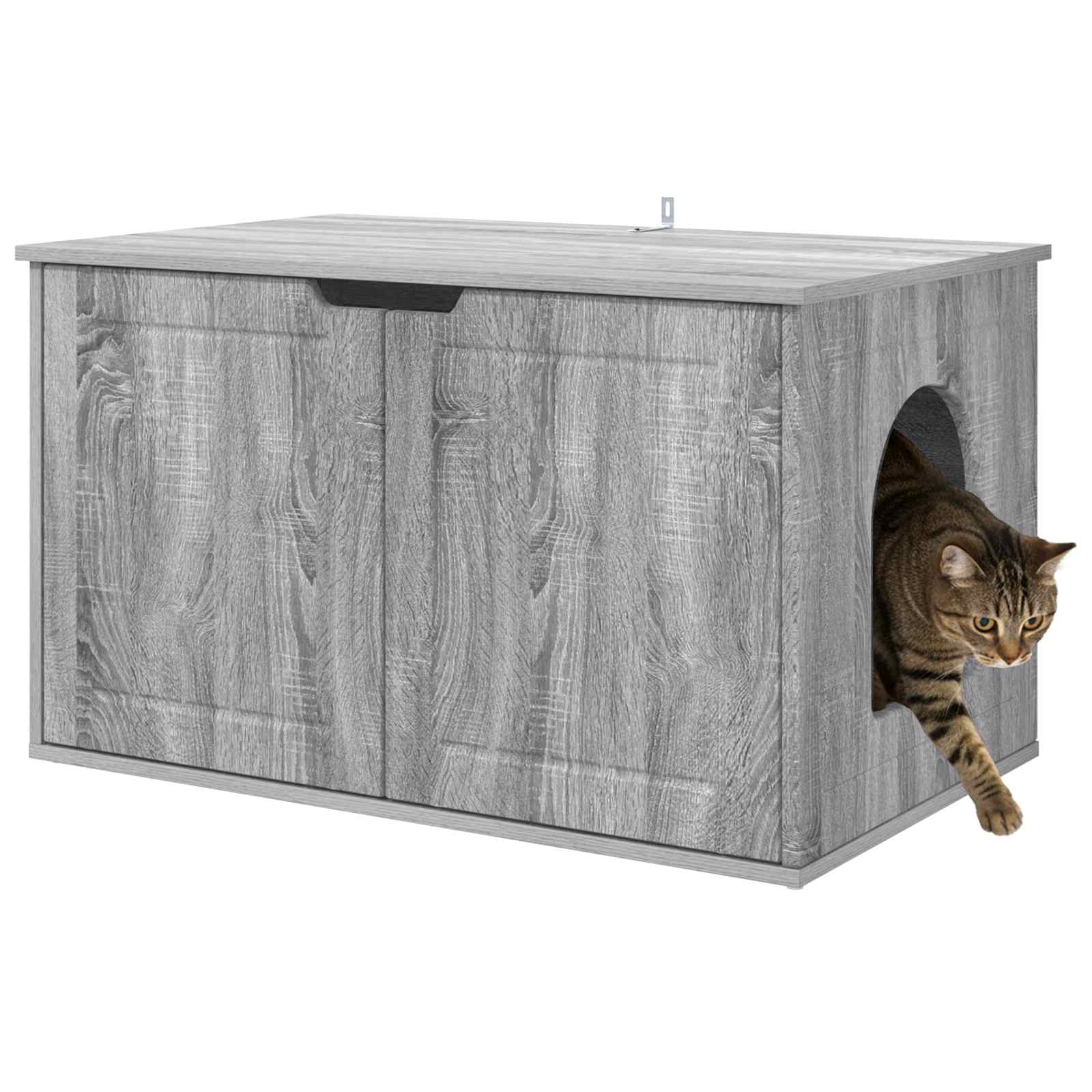 Vidaxl maison pour chat gris sonoma 85 x 55 x 50,5 cm bois fini
