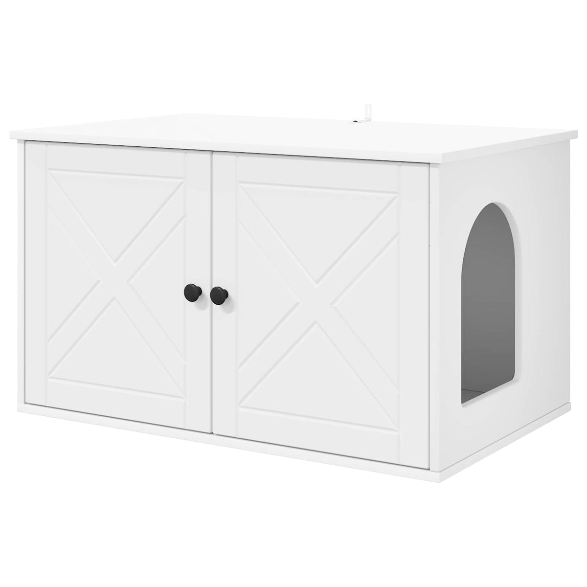 Vidaxl maison pour chat blanc 85 x 55 x 50,5 cm bois d'ingénierie