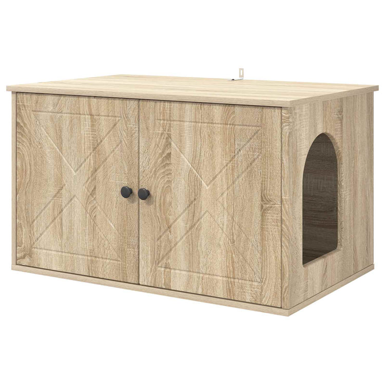 Vidaxl maison pour chat sonoma 85 x 55 x 50,5 cm bois travaillé