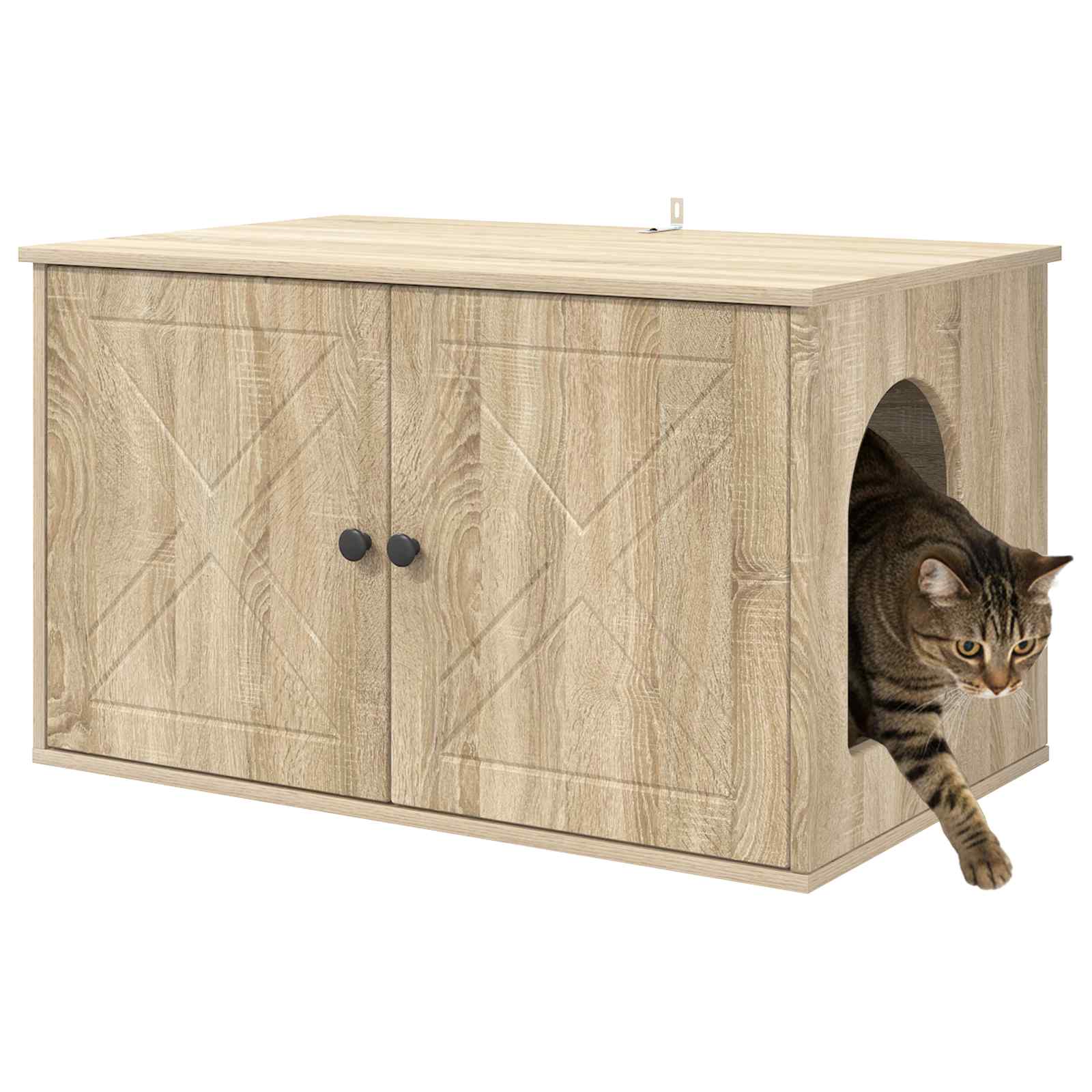 Vidaxl maison pour chat sonoma 85 x 55 x 50,5 cm bois travaillé