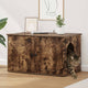 Vidaxxl maison pour chat chêne fumé 85 x 55 x 50 cm bois traité